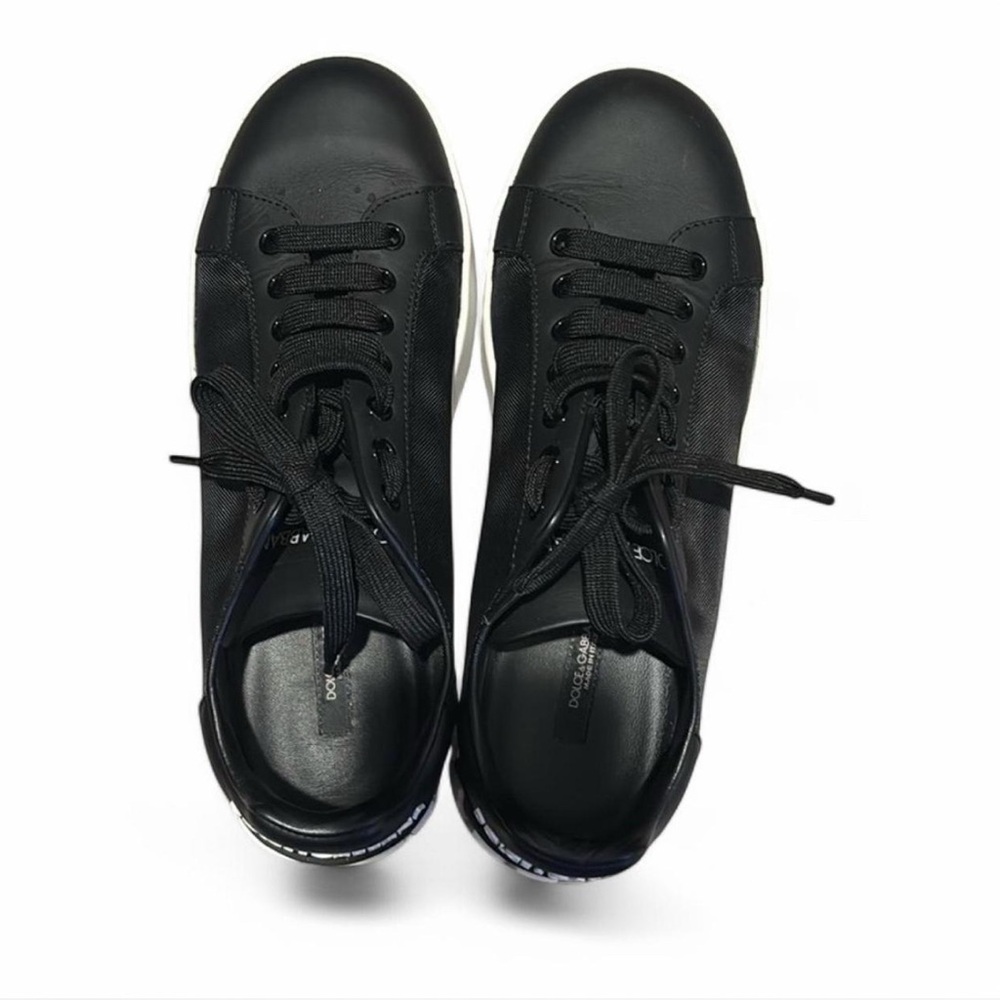 Black Sneakers with White Soles